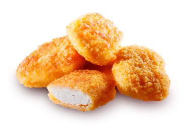 Nuggets isolated. With clipping path clipart