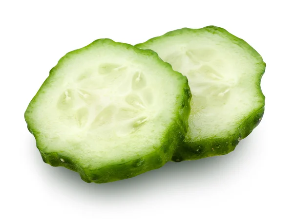 Cucumber slice isolated. With clipping path — Stock Photo, Image