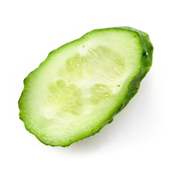 Cucumber slice isolated on white background — Stock Photo, Image