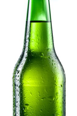 bir bira ile üzerine beyaz izole damla