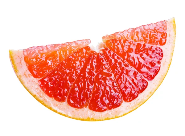 Кусочек грейпфрута изолирован. с траекторией обрезки — стоковое фото