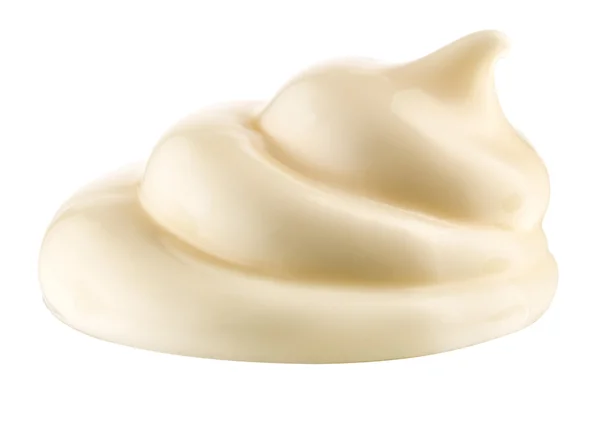 Mayonnaise auf weißem Hintergrund. Schneidpfad. — Stockfoto