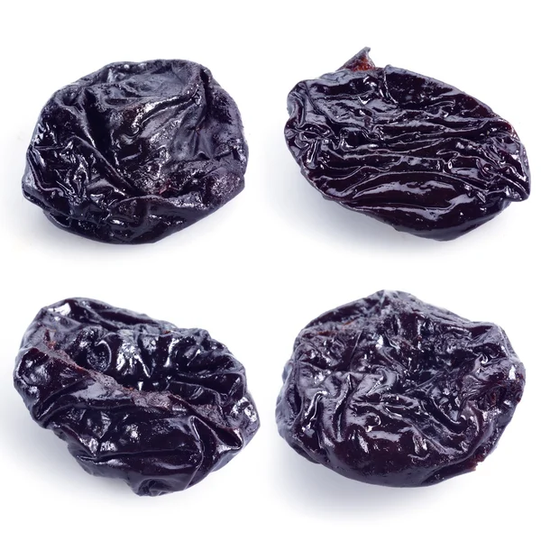Dried plums isolated on white. prunes collection — Stock Photo, Image