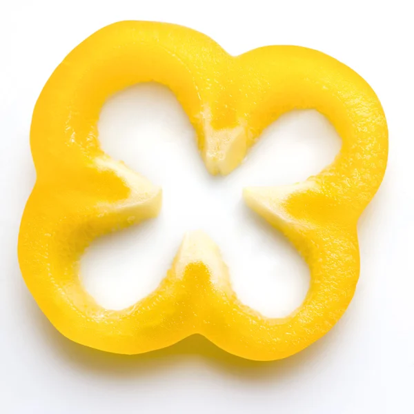 Yellow paprica pepper slice — Stock Photo, Image