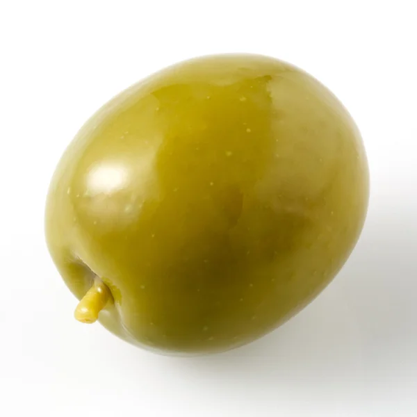 Green olive isolated on white — Stock Photo, Image