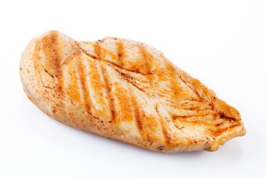 Grilled chicken breast with clipping path clipart