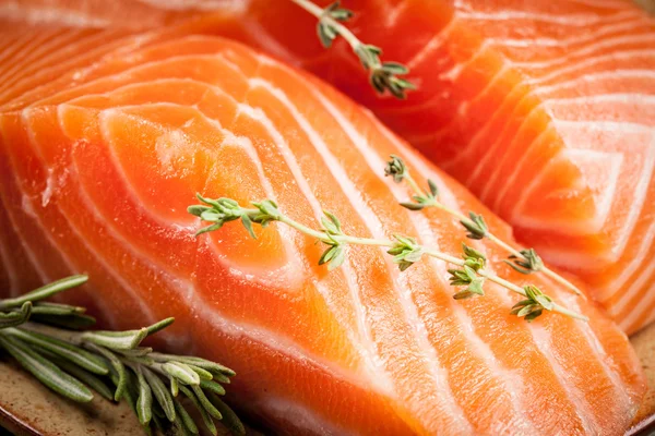 Fresh salmon. macro — Stock Photo, Image