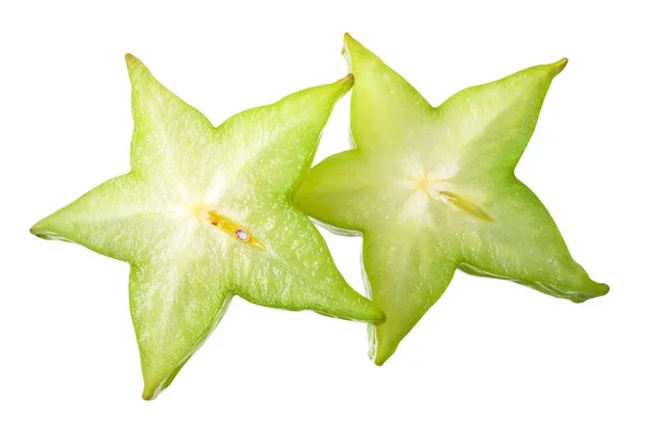 Carambola slice. With clipping path — Stock Photo, Image