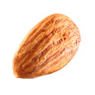 badem. Beyaz arka plan üzerinde izole somun