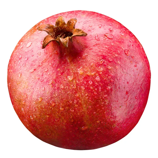 Pomegranate isolated on white background. Wet fruit — Stock Photo, Image