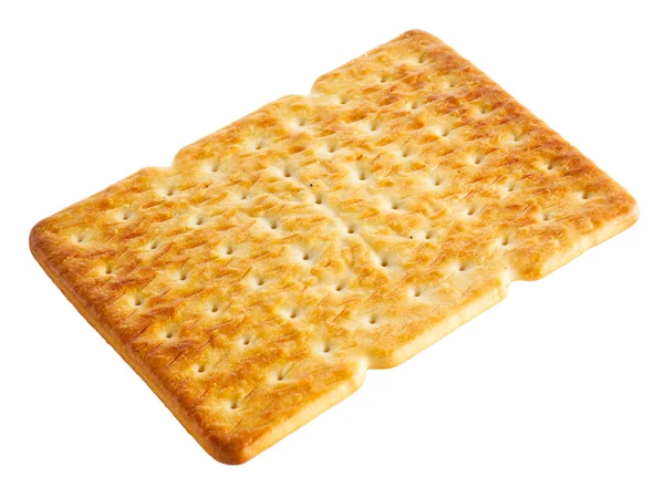 Cracker (biscuit, biscuits, pâtisserie) isolé sur blanc — Photo