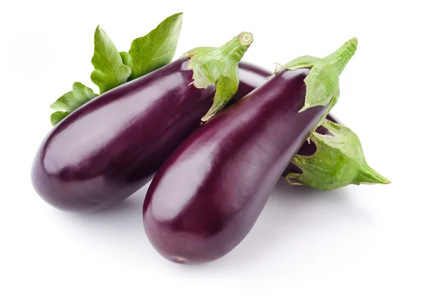 Aubergine geïsoleerd op wit — Stockfoto