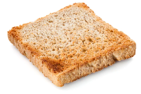 Sneetje brood geïsoleerd op wit — Stockfoto