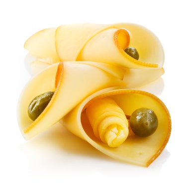 peynir rulo. Kapari ile kanepe