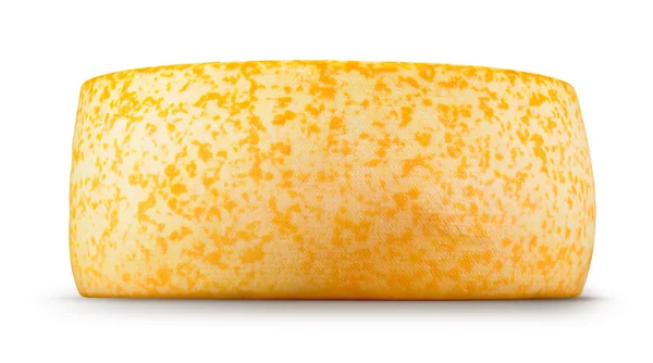 Roue de fromage isolée sur fond blanc . — Photo