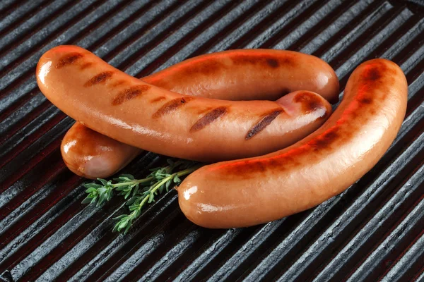 Grilled sausages on the barbecue — Stock Photo, Image