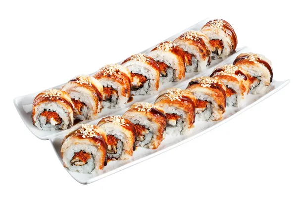 Sushi rolls philXoa avec chemin de coupe — Photo