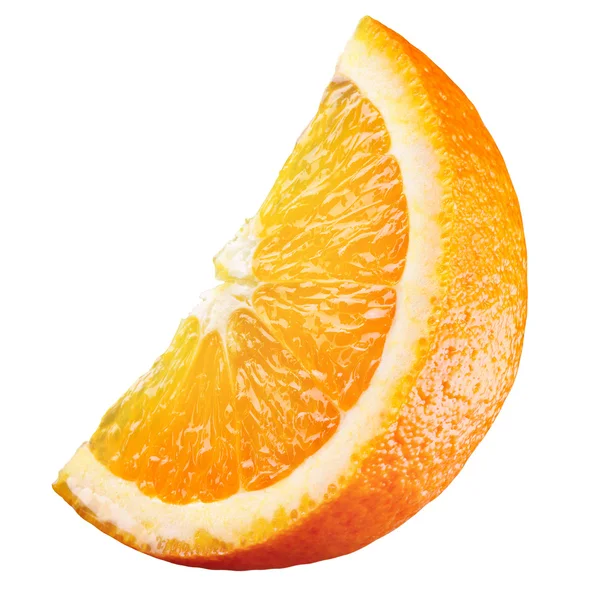Naranja. Pieza de fruta aislada sobre fondo blanco — Foto de Stock