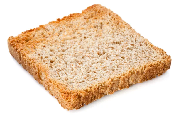 Sneetje wit brood. Toast geïsoleerd op witte achtergrond — Stockfoto