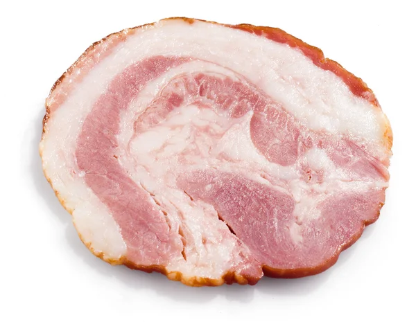 Fresh ham slice isolated in white background. — Stock Photo, Image