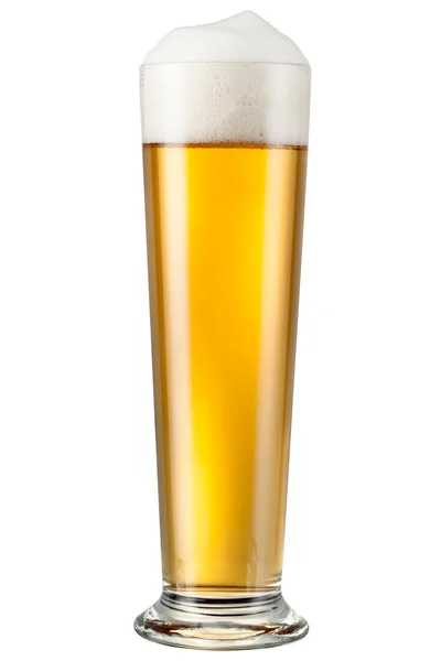 Birra isolata. Con percorso di ritaglio — Foto Stock