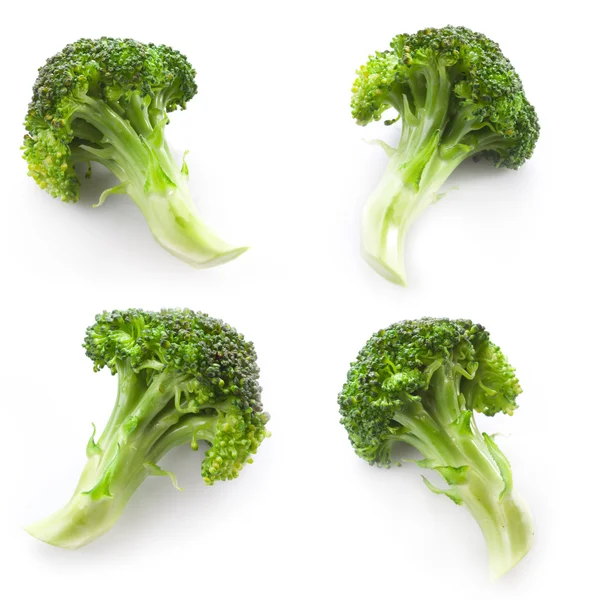Raccolta di broccoli isolati su bianco — Foto Stock
