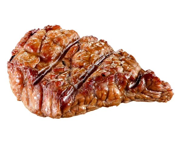Grilovaný hovězí steak, samostatný. Ořezová cesta — Stock fotografie