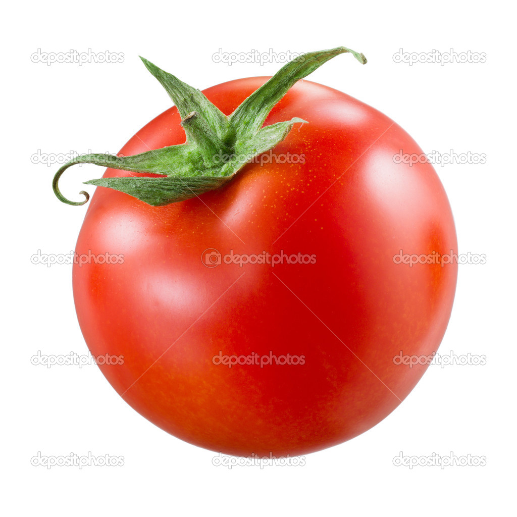 Tomato on white