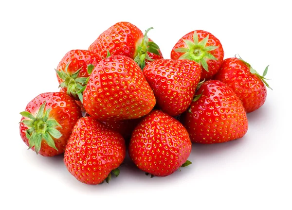 Jordbær. Frukt på hvit bakgrunn – stockfoto