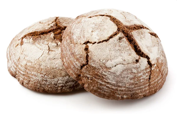 Beyaz arka plan üzerinde izole taze ev yapımı ekmek — Stok fotoğraf