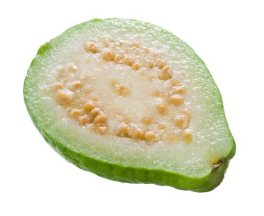 guava. yarısı beyaz zemin üzerine izole