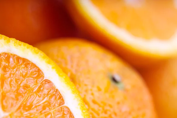 Oranges en gros plan. Macro. Concentration douce — Photo