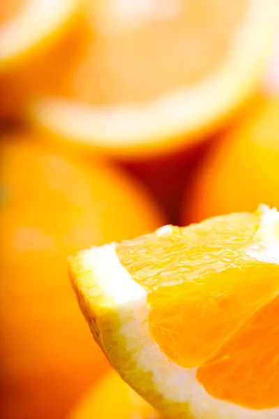 Oranges en gros plan. Macro. Concentration douce — Photo