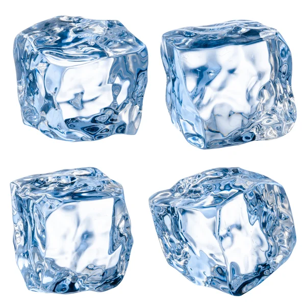 Cubes of ice on a white background. With clipping path Stock Picture