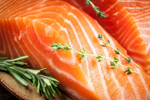 Fresh salmon. macro — Stock Photo, Image