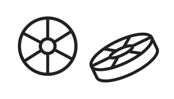 Pasta rotelle icoon. Vectorillustratie — Stockvector