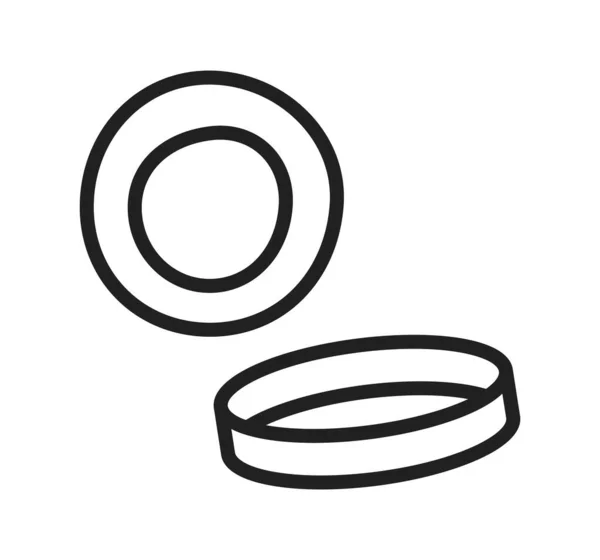 Pasta anelli icono. Ilustración vectorial. — Archivo Imágenes Vectoriales