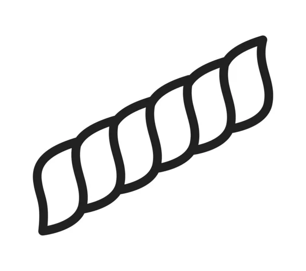 Icona dei rotini di pasta. Illustrazione vettoriale — Vettoriale Stock