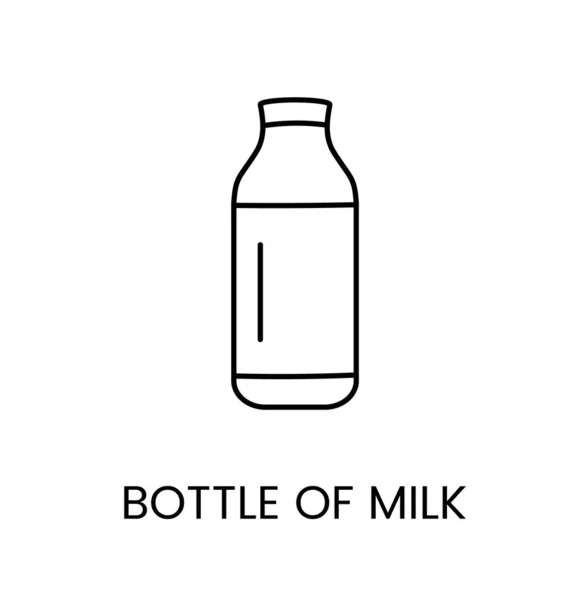 Milk Bottle Linear Vector Icon — 스톡 벡터