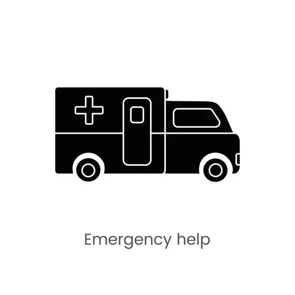 Ambulance Glyph Icoon Vector Illustratie — Stockvector