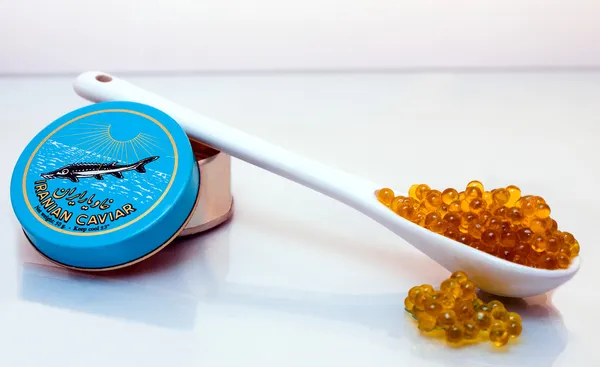 Colher de caviar molecular — Fotografia de Stock