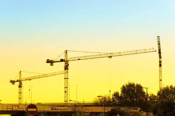 Building cranes — Stock Photo, Image