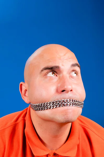 Chain on the mouth — Stock Photo, Image