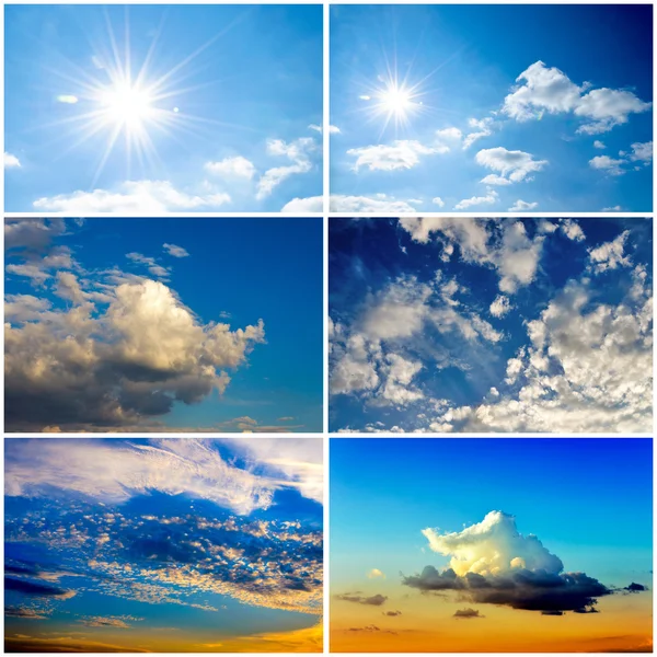 Clouds collage Stock Picture