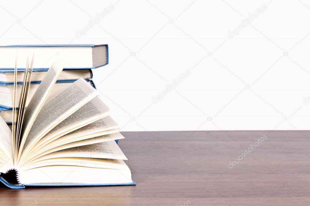 Books on the table