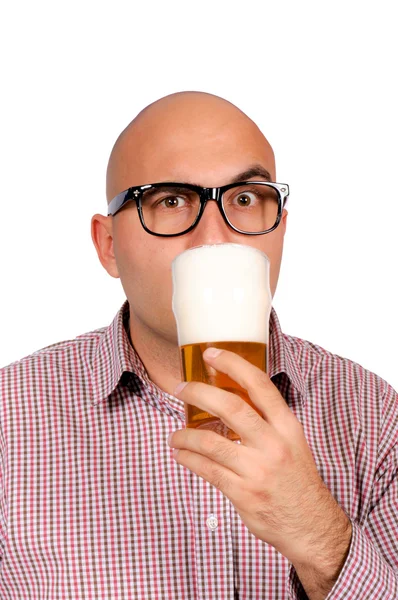 Beer drinker — Stock Photo, Image