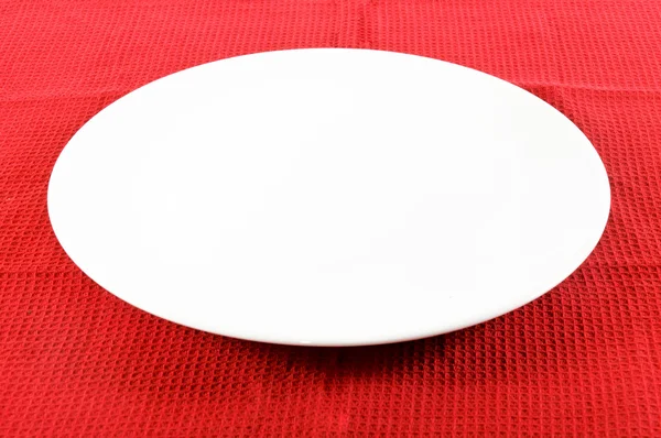Weißer leerer Teller — Stockfoto