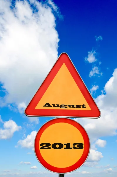 August on sign — Stock Photo, Image