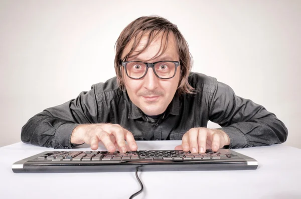 Hacker in Action — Stock Photo, Image