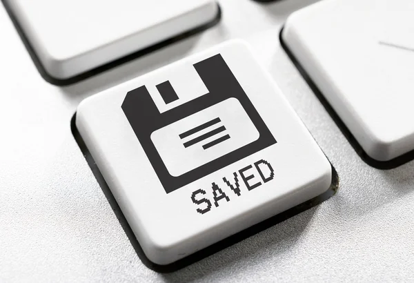 Saved button — Stock Photo, Image